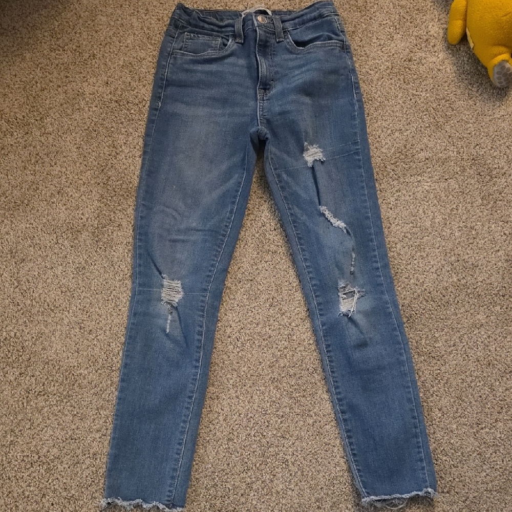 Levi's Light Blue Distressed Skinny Jeans